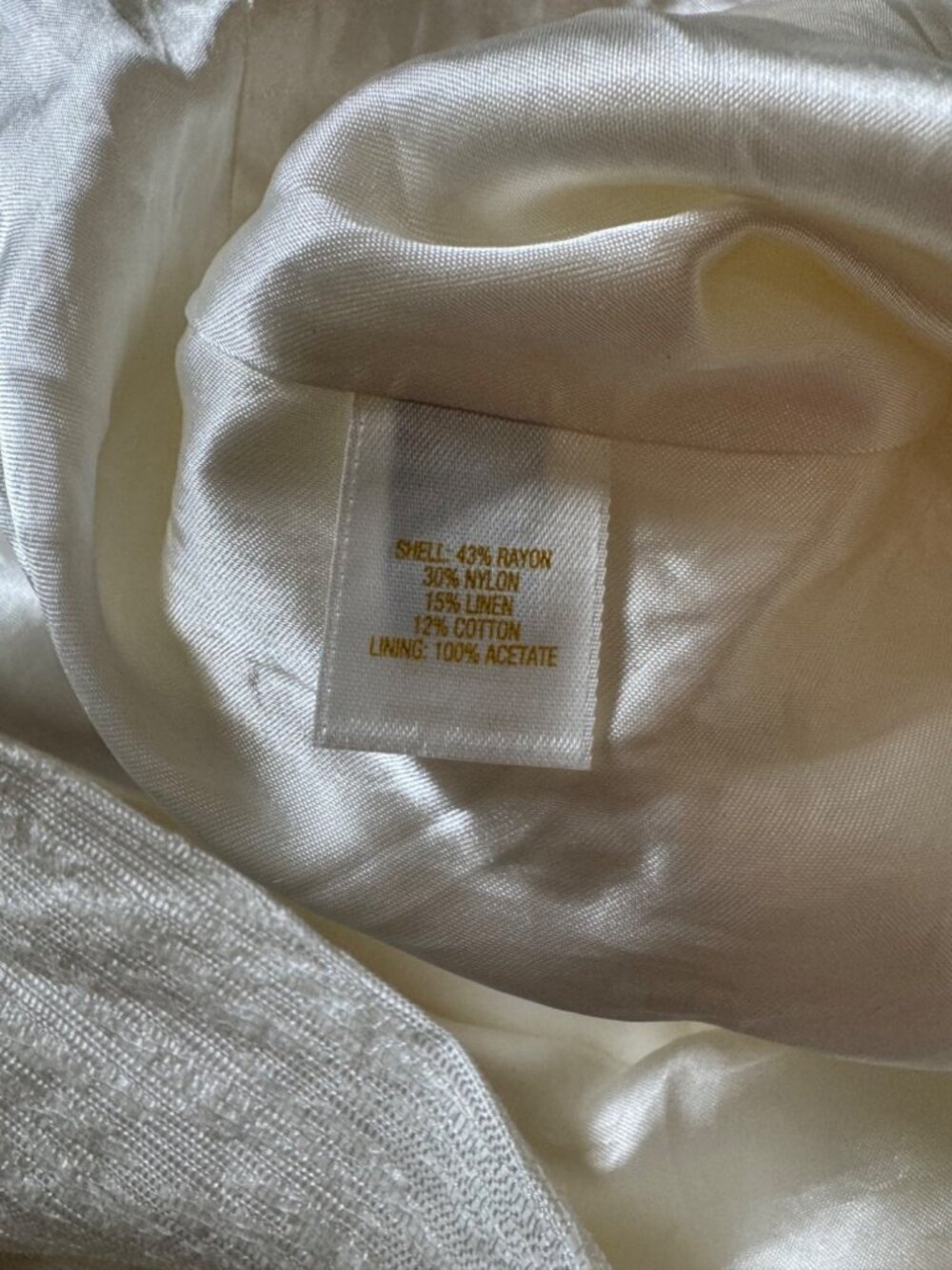 Kate Spade Gail Sheath Dress Cream Linen Blend Embellished Beads Pockets Lined 6 - Picture 9 of 14